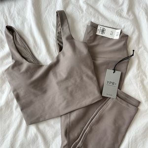 Partial NWT SM YPB workout top and bottoms